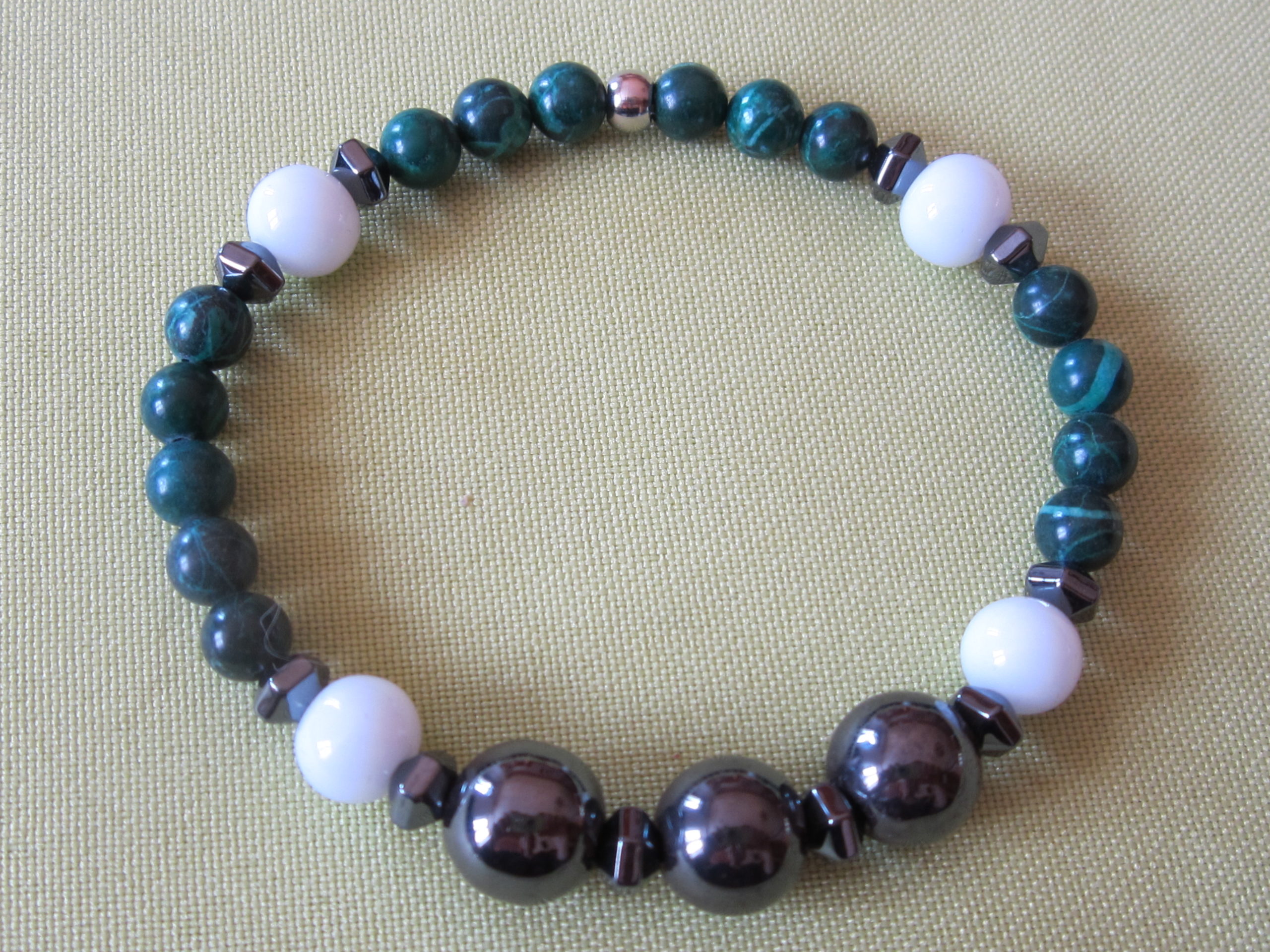 Bracelet Malachite et Hématite