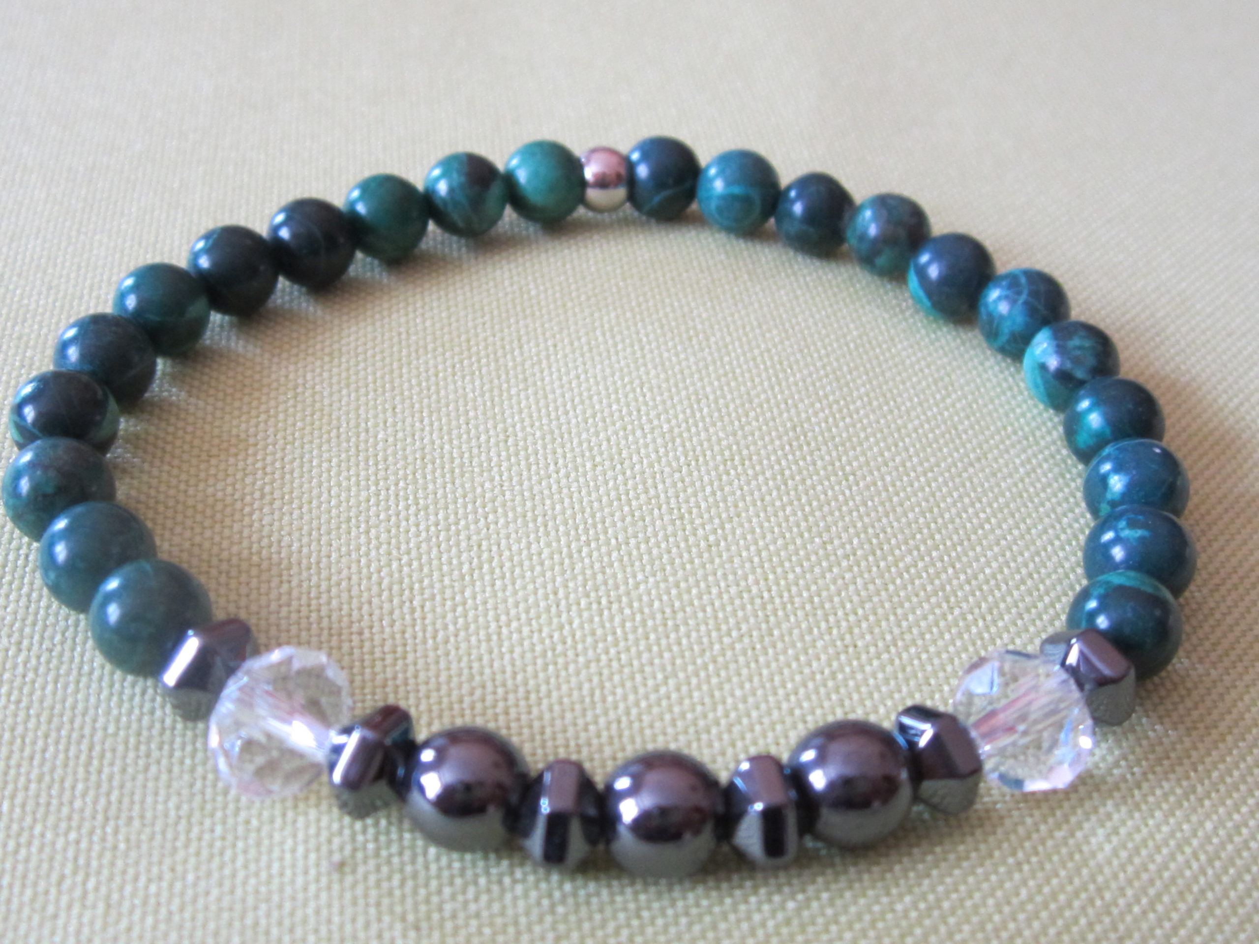 Bracelet Malachite et Hématite