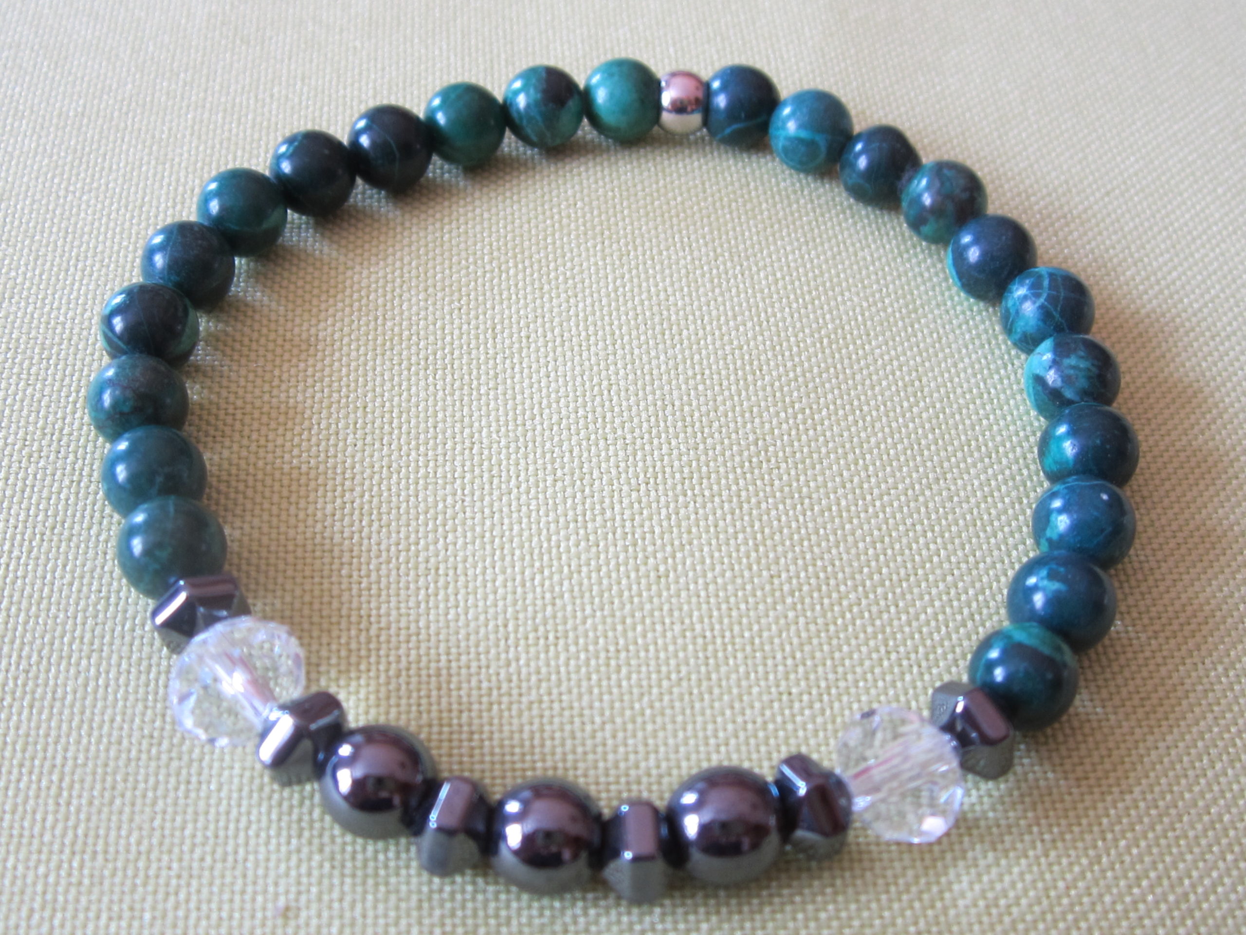 Bracelet Malachite et Hématite