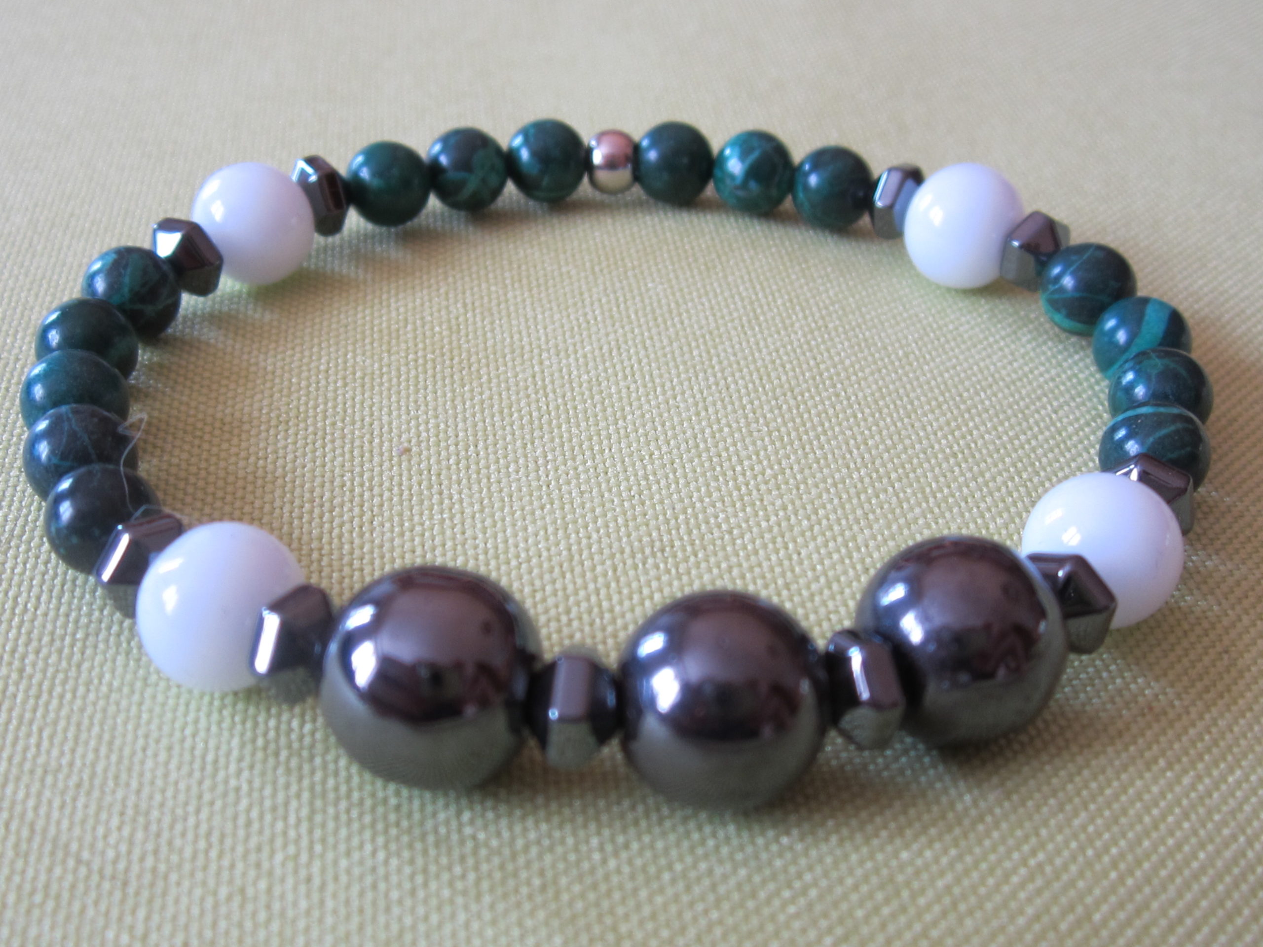 Bracelet Malachite et Hématite