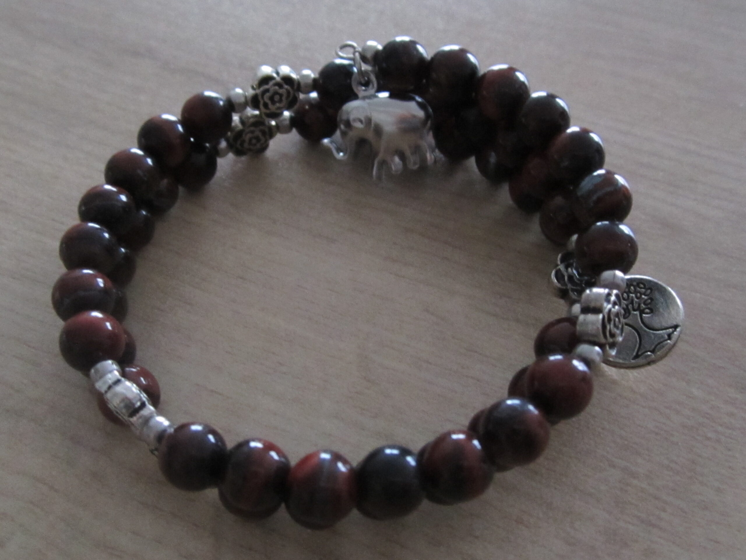 Bracelet Œil de Tigre Rouge (Œil de Taureau)