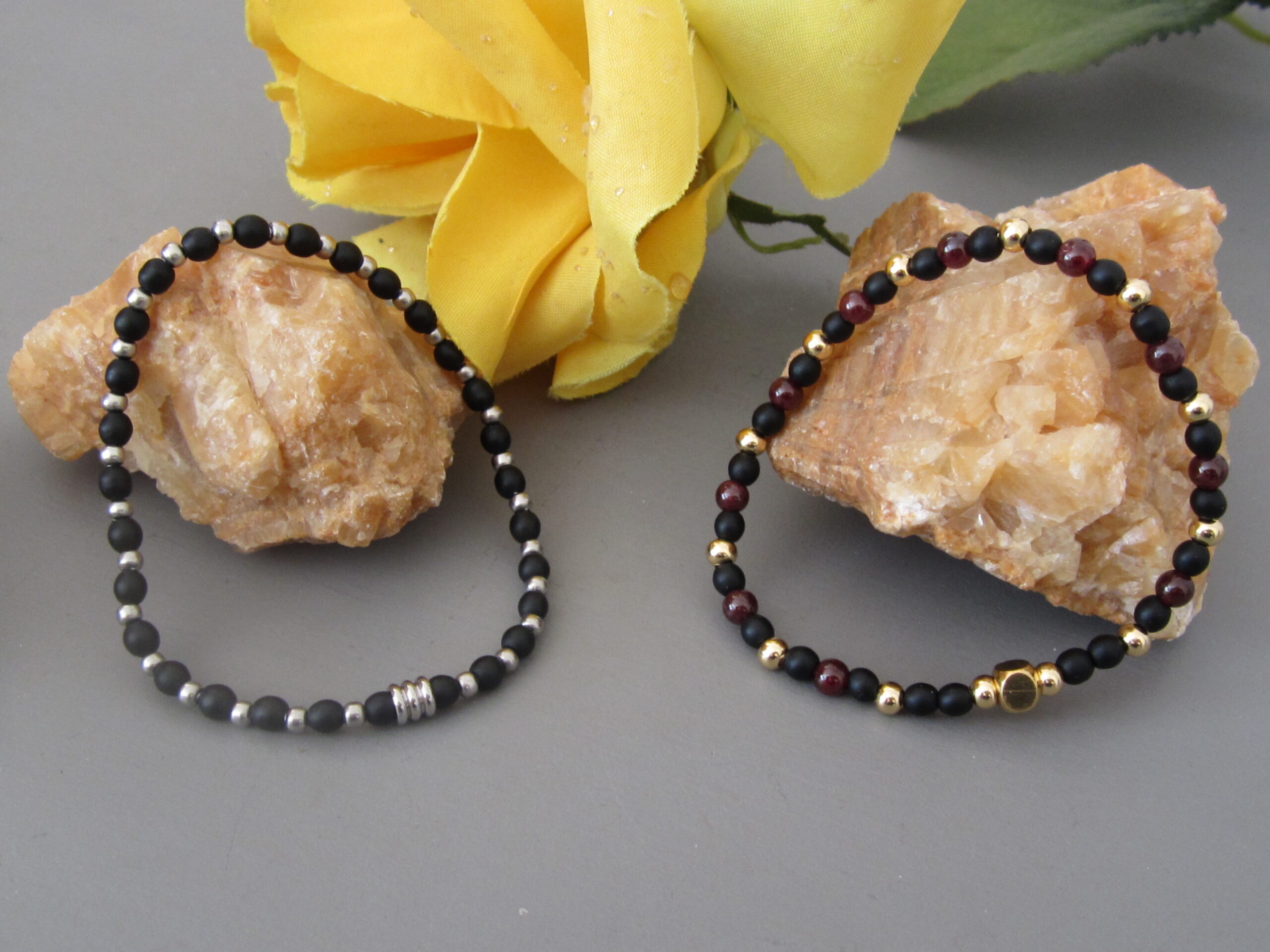 Bracelets Onyx mat